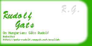 rudolf gats business card